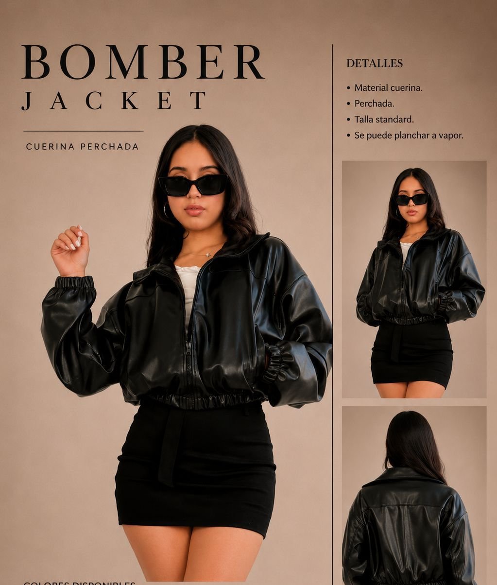 Bomber Jacket Cuerina