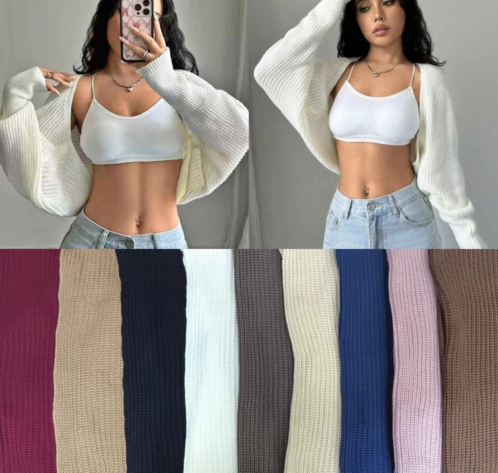 Cardigan Manguitas Coreanas